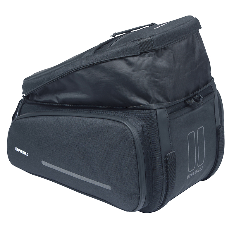 Sacoche arrière vélo Basil Move noir 10-26L fixation MIK (24x33x15cm) - vue 2