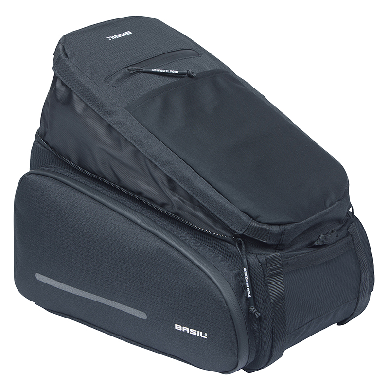 Sacoche arrière vélo Basil Move noir 10-26L fixation MIK (24x33x15cm) - vue 4