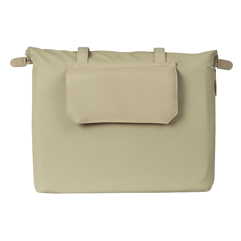 Sacoche arriere velo laterale sac ordinateur portable Basil manhattan waterproof beige droit-gauche 12L fixation hook on (12X38X30CM) fermeture pliant anti-pluie - vue 6