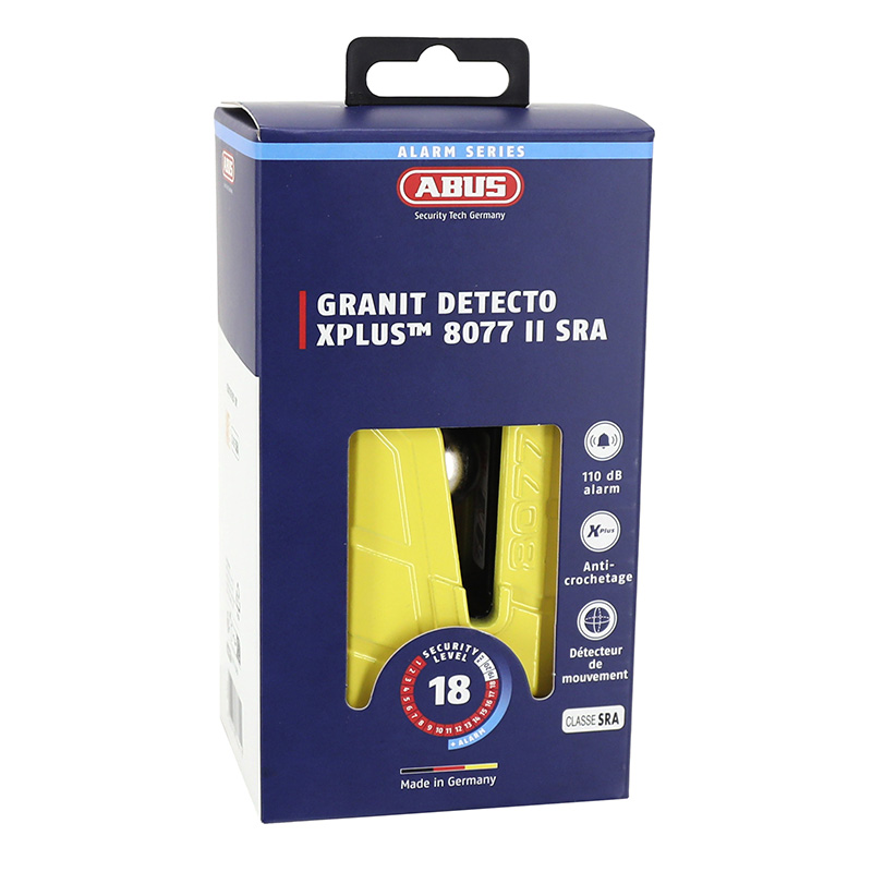 Antivol bloque disque Abus Granit 8077 Detecto Xplus avec alarme sonore 100 dB diamètre 19 mm jaune - vue 7