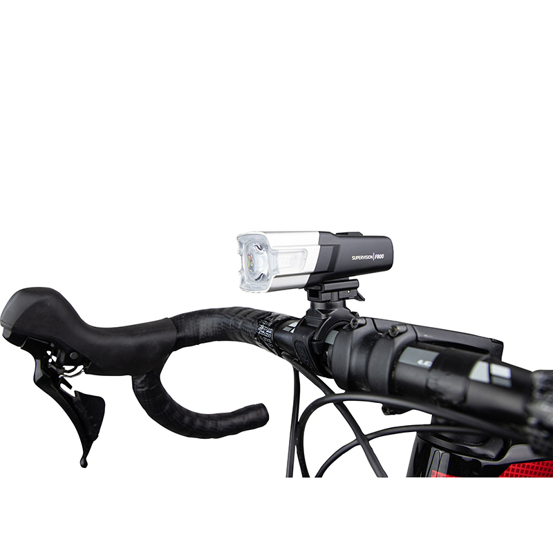 Éclairage vélo USB avant sur cintre Zefal Supervision F800 lumen noir - vue 2