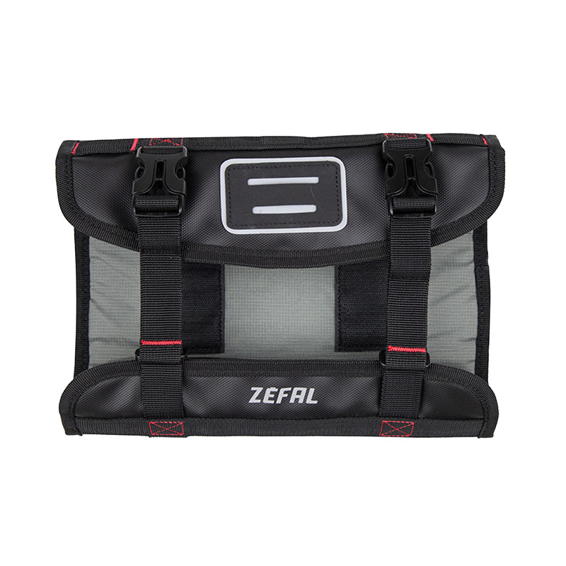 Sacoche de cintre-guidon velo Zefal z adventure F5 rouge etanche fixation auto-agrippantes - clips (l 150 x l 380 x h 150MM - 5LITRES) charge maxi 4KGS - vue 3