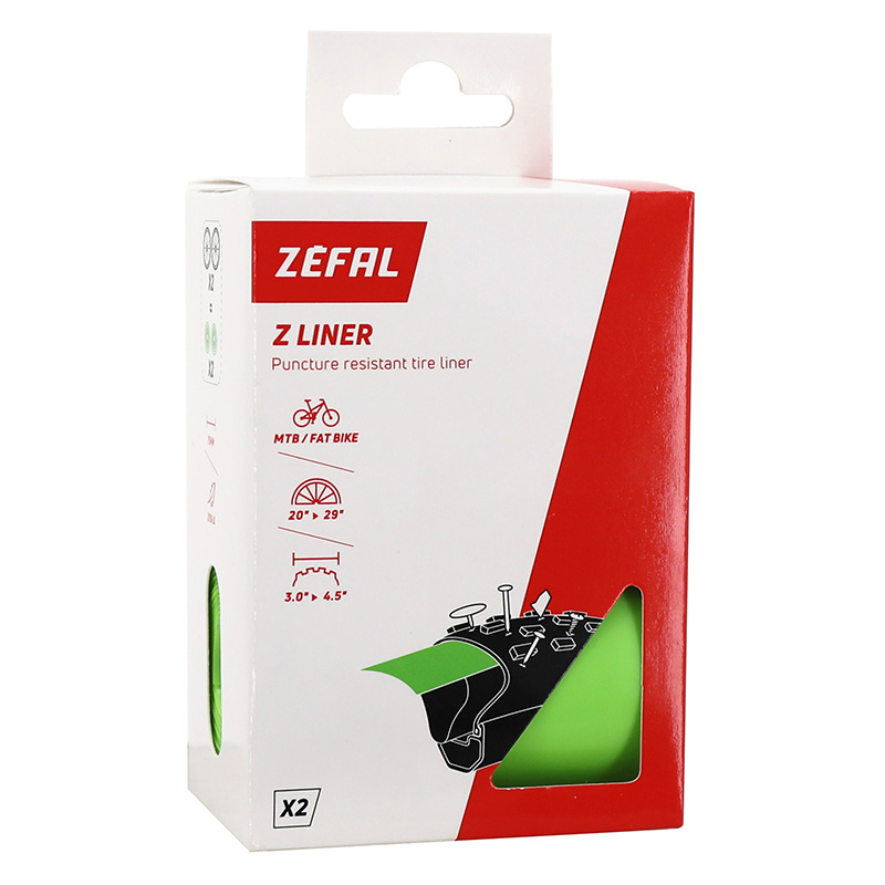 Bande anti-crevaison Zefal Zliner 75 mm fatbike 20"-29" vert (blister de 2) - vue 2