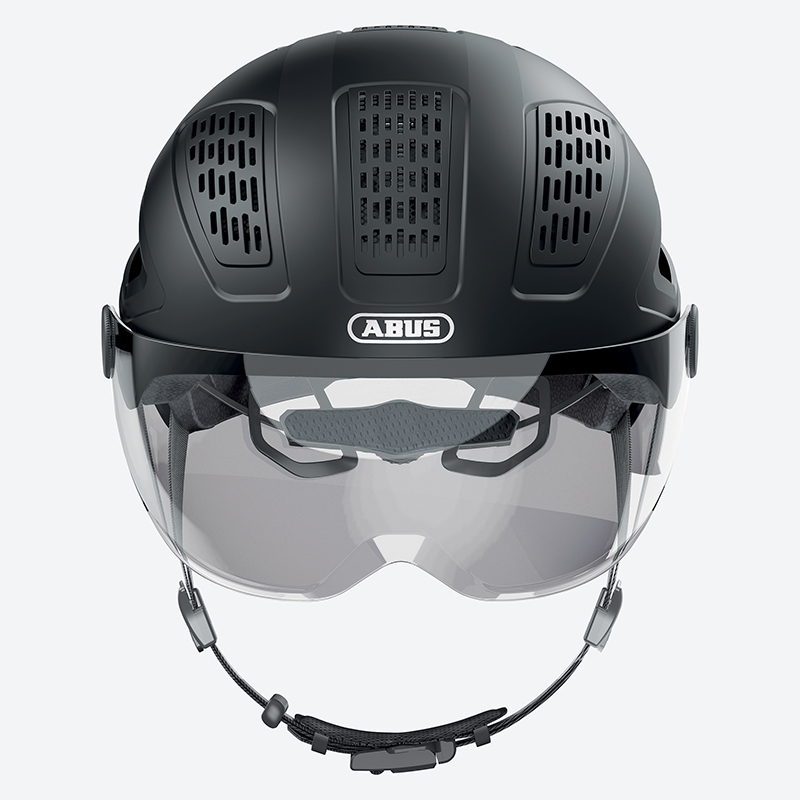Casque vélo adulte Abus Hyban 2.0 ACE velours noir éclairage intégré taille L (56-61 cm) - vue 2