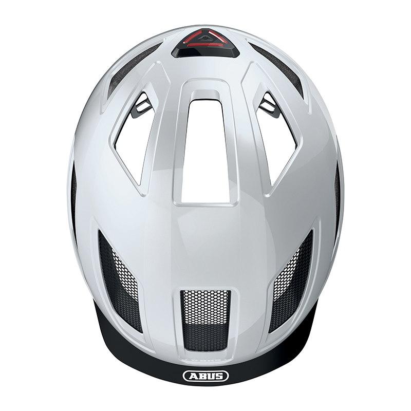 Casque vélo adulte Abus Hyban 2.0 blanc polaire éclairage intégré taille L (56-61 cm) - vue 4