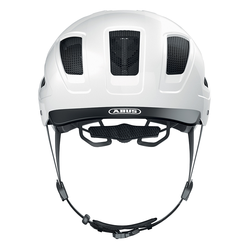 Casque vélo adulte Abus Hyban 2.0 blanc polaire éclairage intégré taille M (52-58 cm) - vue 2
