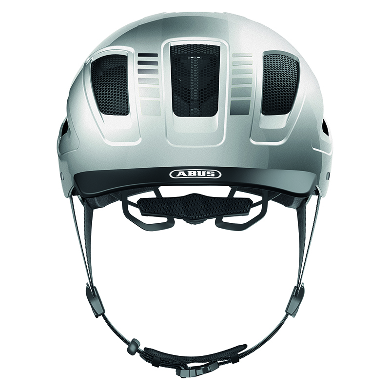Casque vélo adulte Abus Hyban 2.0 argent éclairage intégré taille XL (58-63 cm) - vue 2