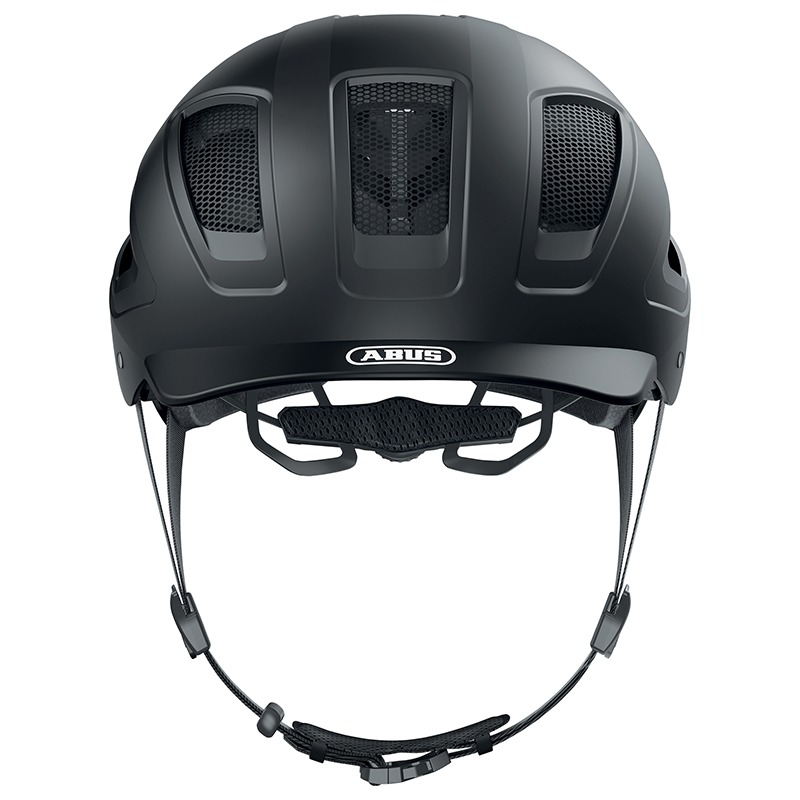 Casque vélo adulte Abus Hyban 2.0 velours noir éclairage intégré taille L (56-61 cm) - vue 2