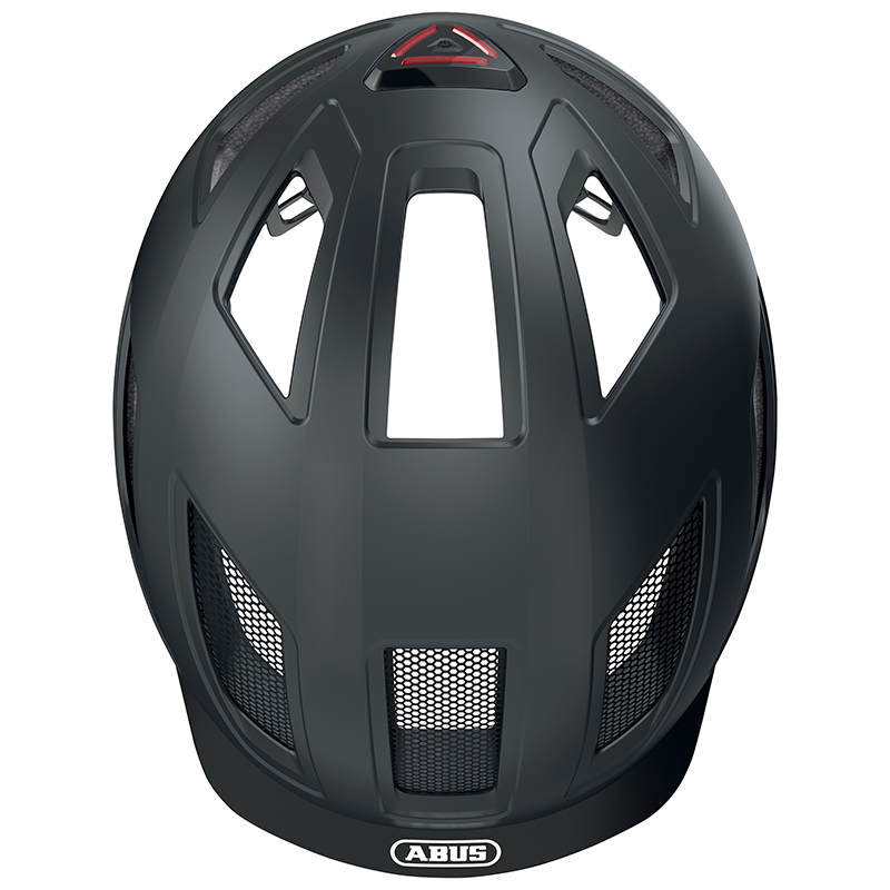 Casque vélo adulte Abus Hyban 2.0 velours noir éclairage intégré taille L (56-61 cm) - vue 4