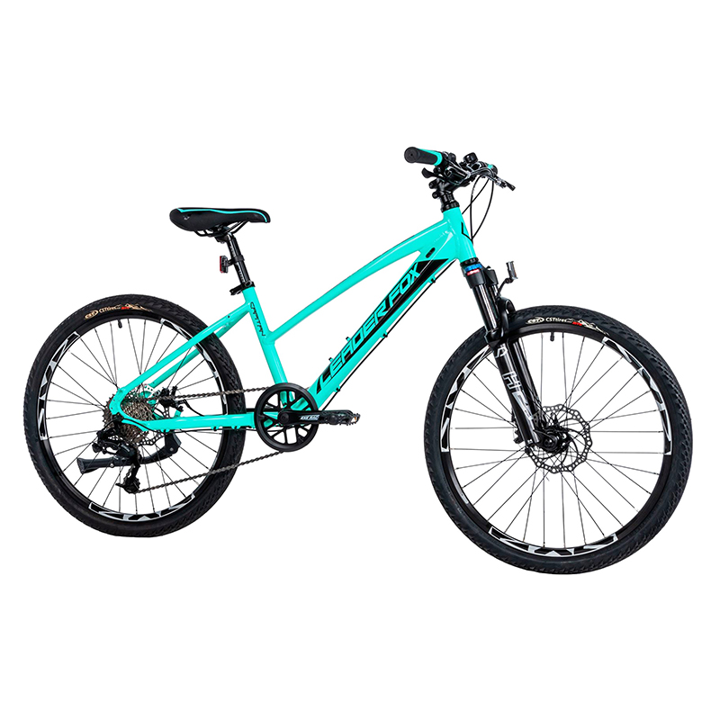 Vélo VTT 24 Leader Fox Capitan 2025 fille vert mat 8V mécanique à disque (135-145 cm) - vue 2
