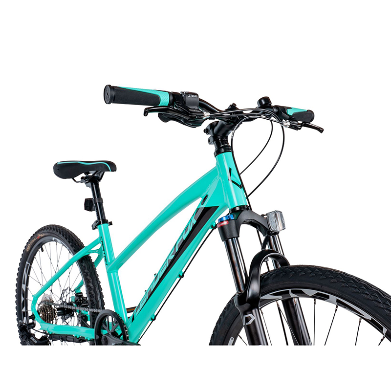 Vélo VTT 24 Leader Fox Capitan 2025 fille vert mat 8V mécanique à disque (135-145 cm) - vue 5