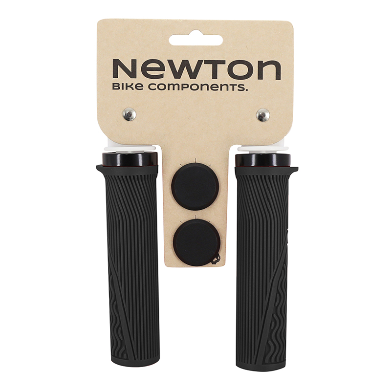 Poignées VTT Newton Lock On caoutchouc noir L130 mm (paire) - vue 3