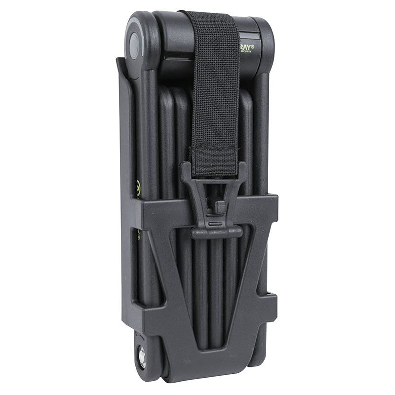 Antivol vélo pliable Auvray ACL110 articulé 110 cm noir + support niveau sécurité 6-10 - vue 4