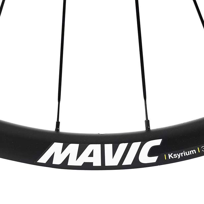 Roue route disque 700 Mavic ksyrium 30 avant centerlock tubeless ready axe traversant 12-100 noir jante 622-19 - vue 4