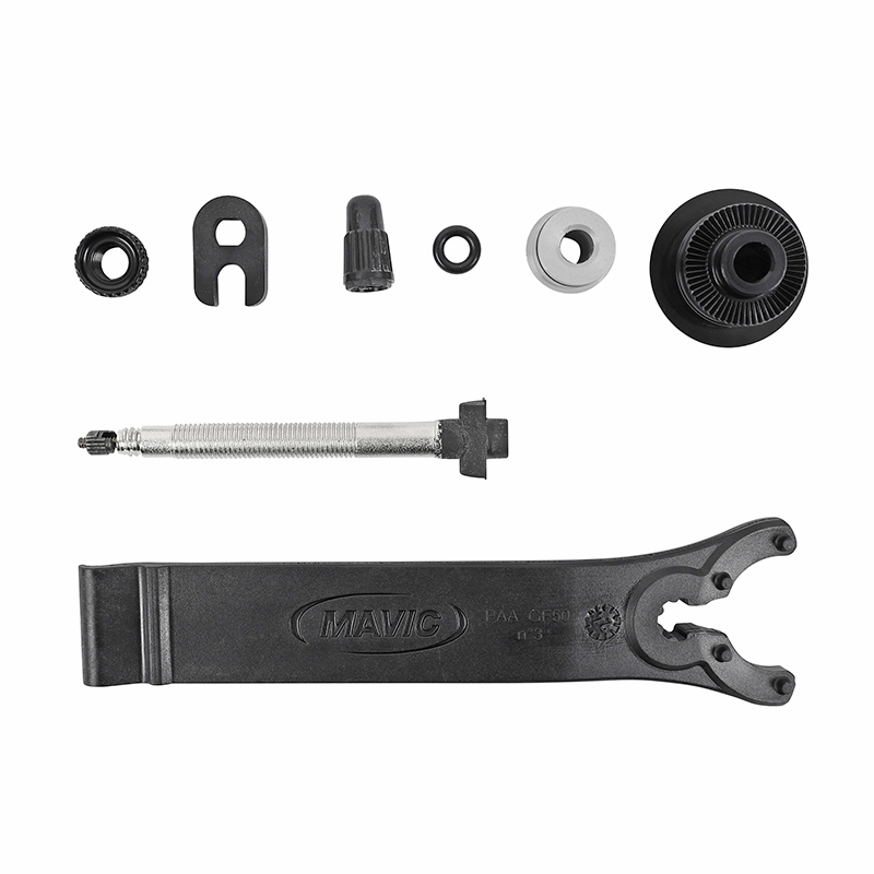 Roue route disque 700 Mavic ksyrium 30 avant centerlock tubeless ready axe traversant 12-100 noir jante 622-19 - vue 5