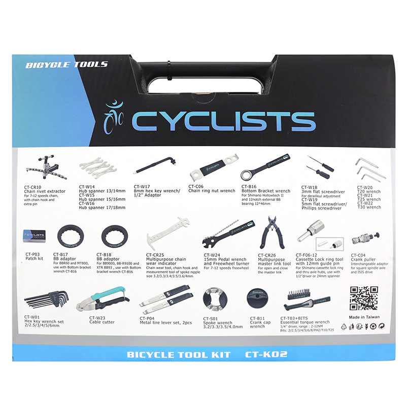 Coffret malette entretien et réparation vélo 22 outils P2R - vue 2