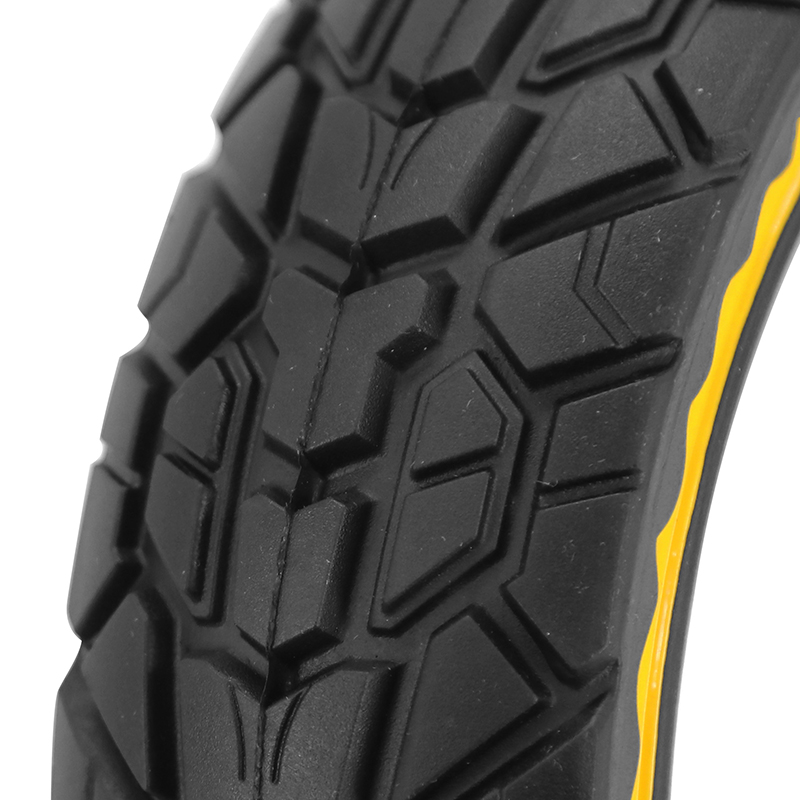 Pneu trottinette plein 8,5 x 2,00 noir liseré multicolore P2R - vue 2