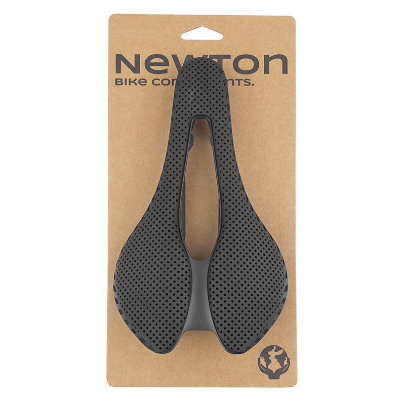 Selle NEWTON 3D carbone T801 noir ouverte 245x143 rail carbone base nylon mat - vue 6