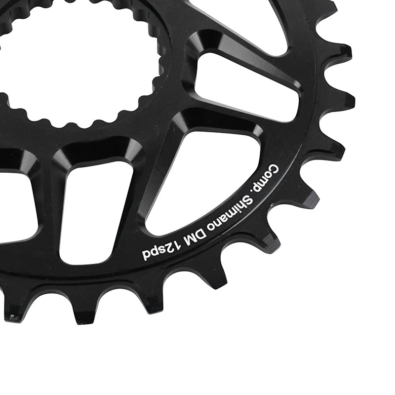 Plateau VTT direct mount pour shimano fc-m6100-m6120-m6130-fc-m7100-m7120-m7130-fc-m8100-m8120-m8130 Stronglight mono 28DTS - deport 3MM 12V. - vue 4
