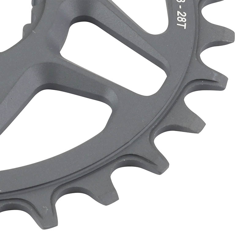 Plateau VTT direct mount boost pour shimano fc-m9100-m9120-m9130 Stronglight mono alu HT3 gris 28DTS - 12V. - vue 4