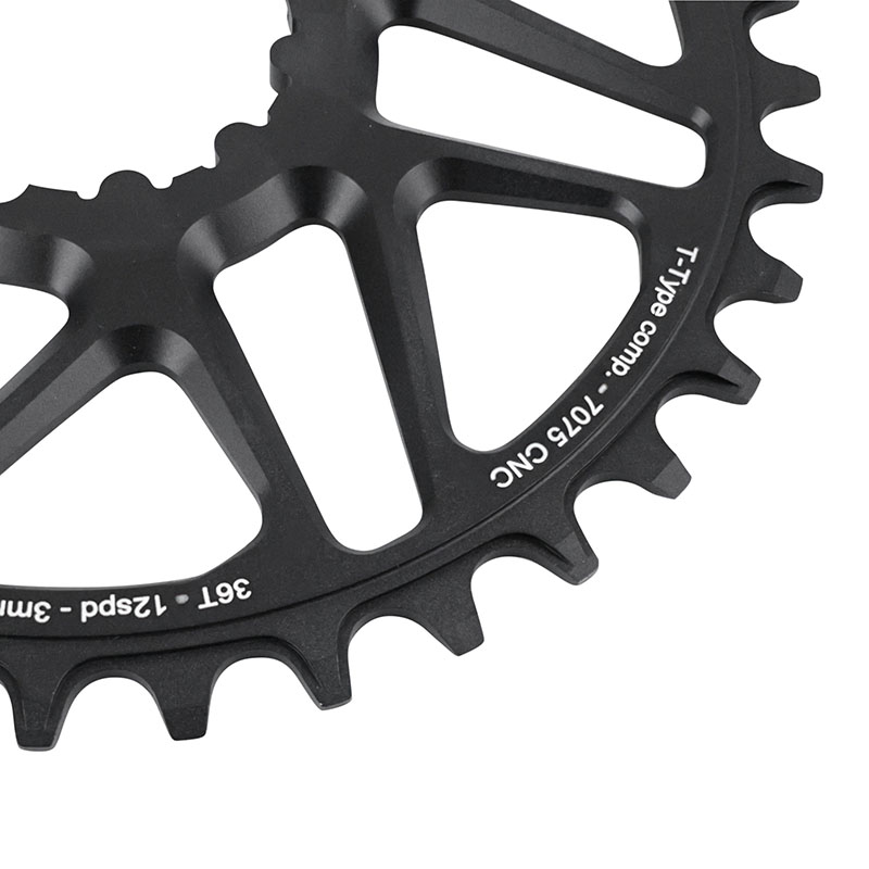Plateau VTT direct mount pour sram sx-nx-gx Stronglight mono alu noir 36DTS - deport 3MM 12V. - vue 4