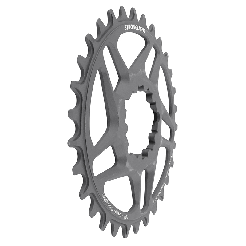 Plateau VTT direct mount pour sram X01-XX1 Stronglight mono alu noir 30DTS - deport 3MM 12V. - vue 3