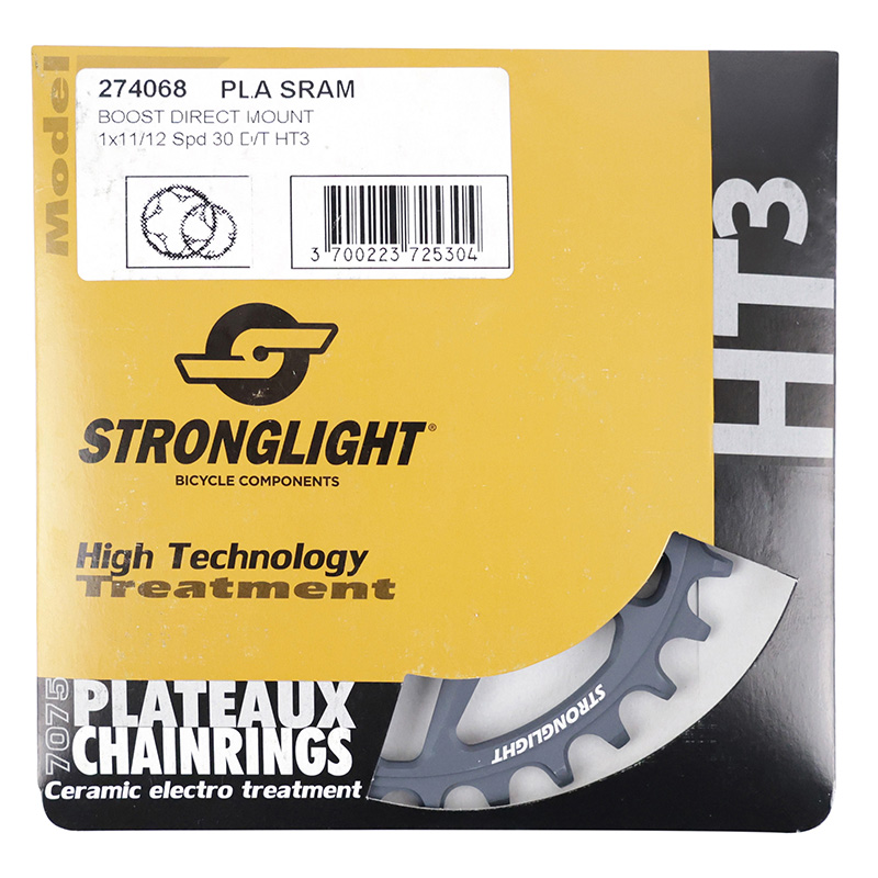 Plateau VTT direct mount pour sram X01-XX1 Stronglight mono alu noir 30DTS - deport 3MM 12V. - vue 5