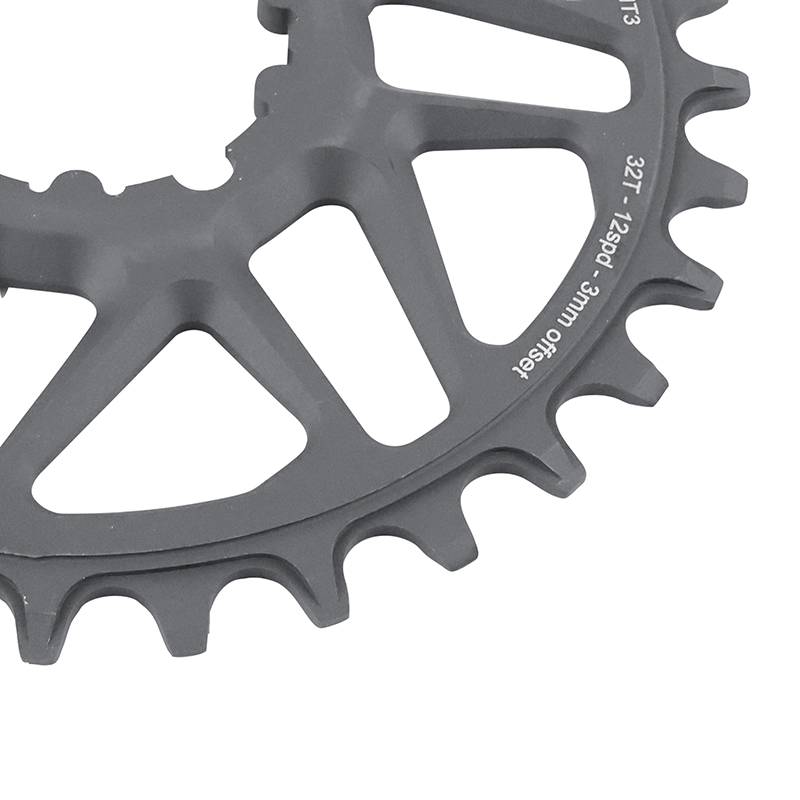 Plateau VTT direct mount pour sram X01-XX1 Stronglight mono alu noir 32DTS - deport 3MM 12V. - vue 4