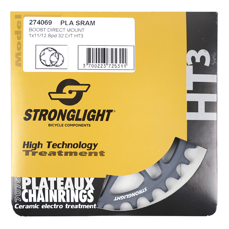 Plateau VTT direct mount pour sram X01-XX1 Stronglight mono alu noir 32DTS - deport 3MM 12V. - vue 5