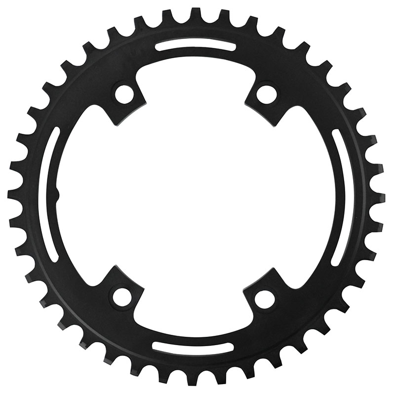 Plateau gravel 4BRA d.110POUR shimano GRX fc-rx600-rx610-rx810-rx820 Stronglight mono alu noir 40DTS - deport 3MM 12-11-10V. - vue 2