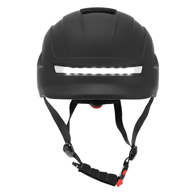 Casque vélo-trottinette adulte urbain Sélection P2R CP02 noir éclairage intégré clignotant taille L - vue 2