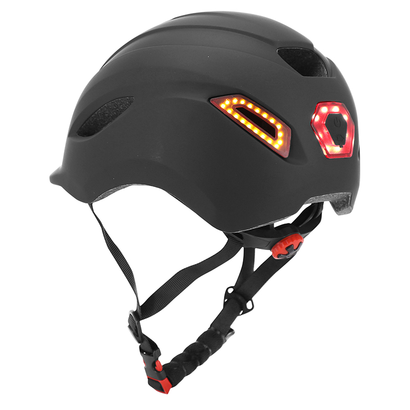 Casque vélo-trottinette adulte urbain Sélection P2R CP02 noir éclairage intégré clignotant taille L - vue 5