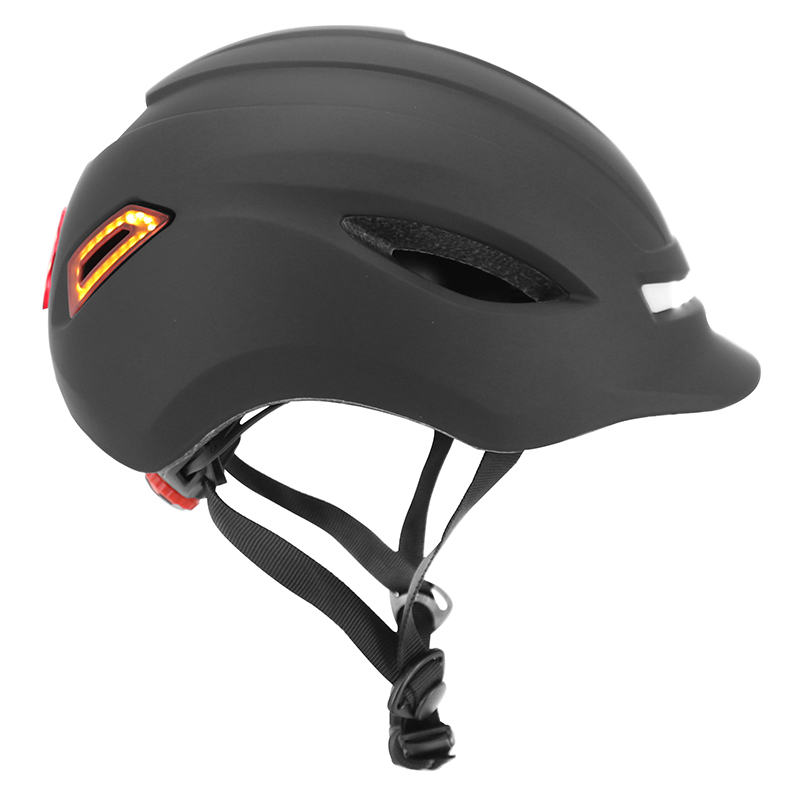 Casque vélo-trottinette adulte urbain Sélection P2R CP02 noir éclairage intégré clignotant taille L - vue 8