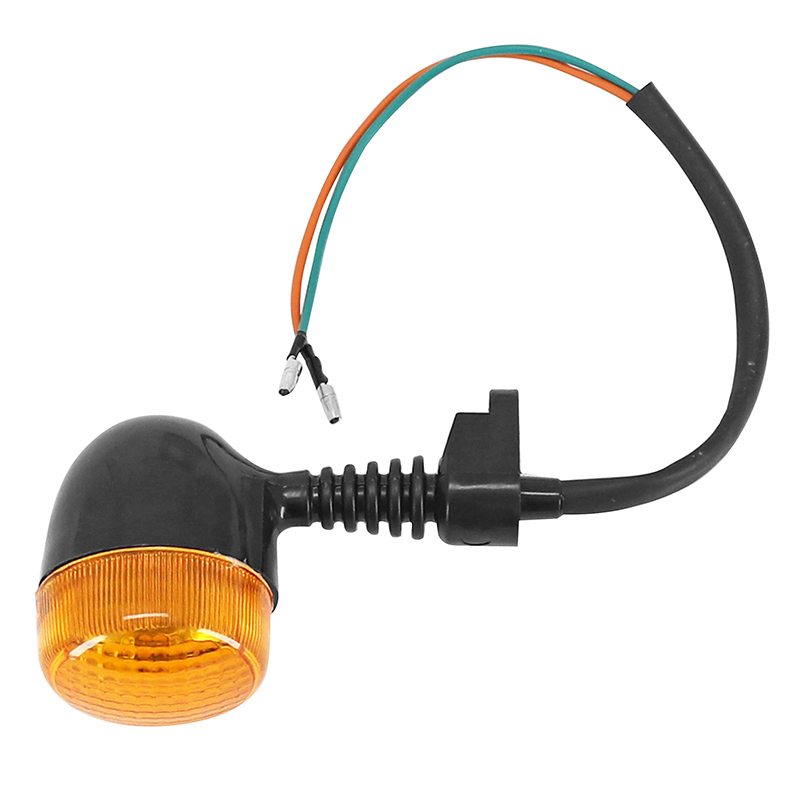 Clignotant adaptable MBK 50 Nitro Yamaha 50 Aerox AR noir cabochon orange à ampoule - vue 2