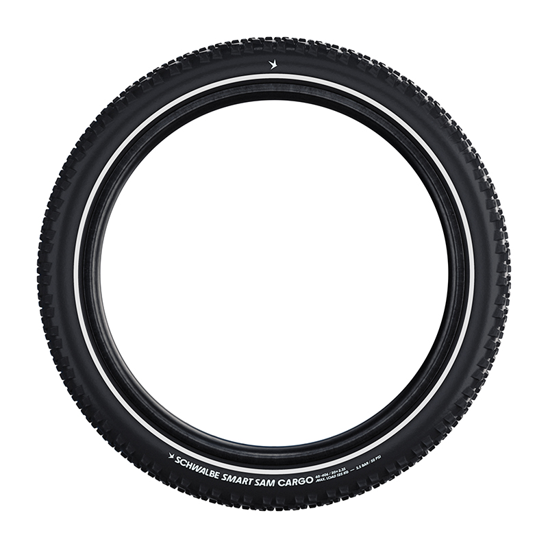 Pneu Schwalbe Smart Sam 20 x 2.35 noir TR (60-406) flanc réflex homologué VAE E50 - vue 3