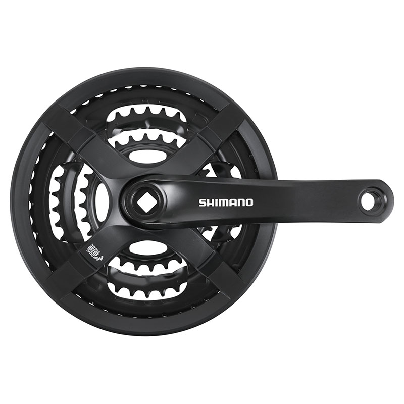 Pedalier VTT Shimano 6-7-8V. tourney noir 170MM 48-38-28 (boitier 123MM)