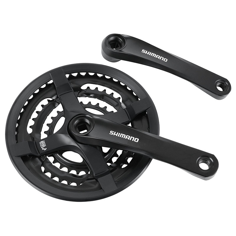 Pedalier VTT Shimano 6-7-8V. tourney noir 170MM 48-38-28 (boitier 123MM) - vue 3