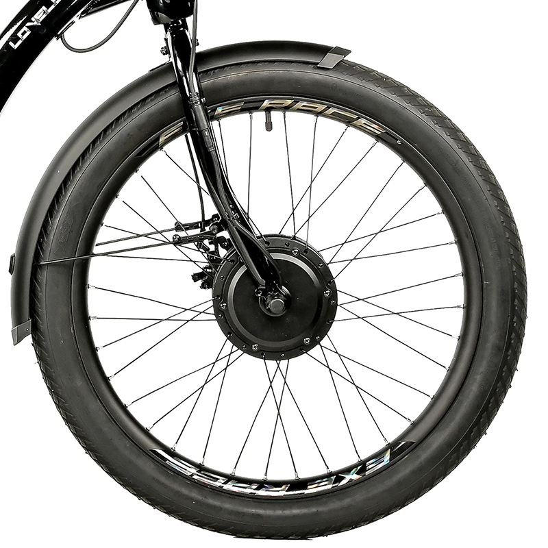 Tricycle electrique-vae city Leader Fox 24" lovelo 2025 mixte noir brillant 3V shimano nexus moteur roue av bafang 36V 45NM batterie 16,7AH (avec differentiel) - vue 4