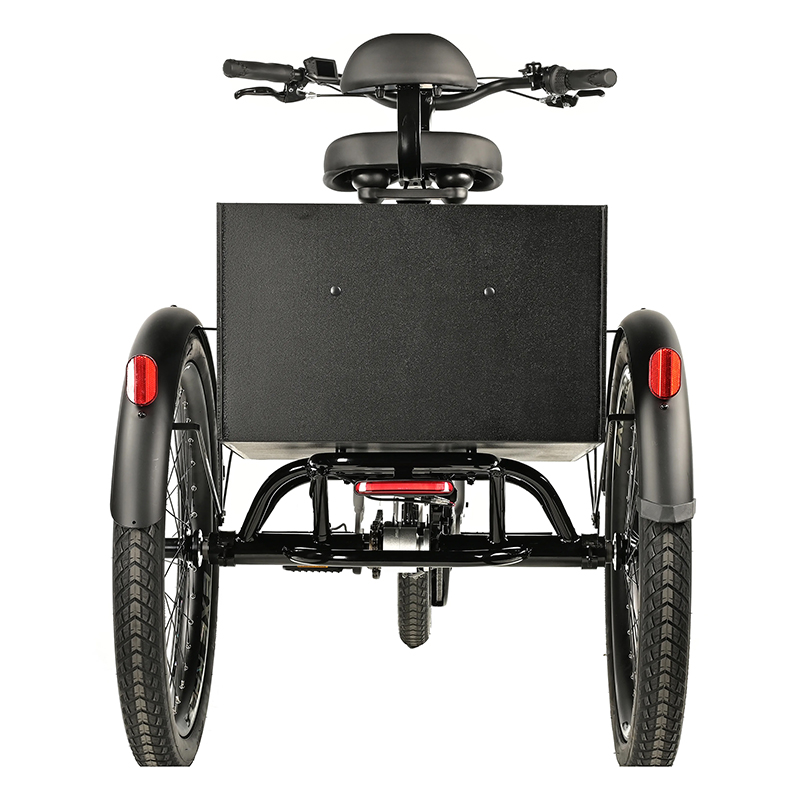 Tricycle electrique-vae city Leader Fox 24" lovelo 2025 mixte noir brillant 3V shimano nexus moteur roue av bafang 36V 45NM batterie 16,7AH (avec differentiel) - vue 8