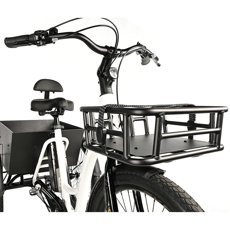 Tricycle electrique-vae city Leader Fox 24" lovelo 2025 mixte blanc brillant 3V shimano nexus moteur roue av bafang 36V 45NM batterie 16,7AH (avec differentiel) - vue 5