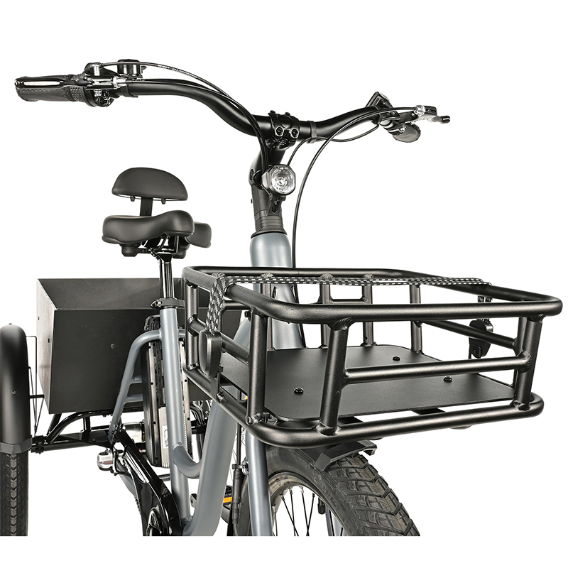 Tricycle electrique-vae city Leader Fox 24" lovelo 2025 mixte gris mat 3V shimano nexus moteur roue av bafang 36V 45NM batterie 16,7AH (avec differentiel) - vue 5