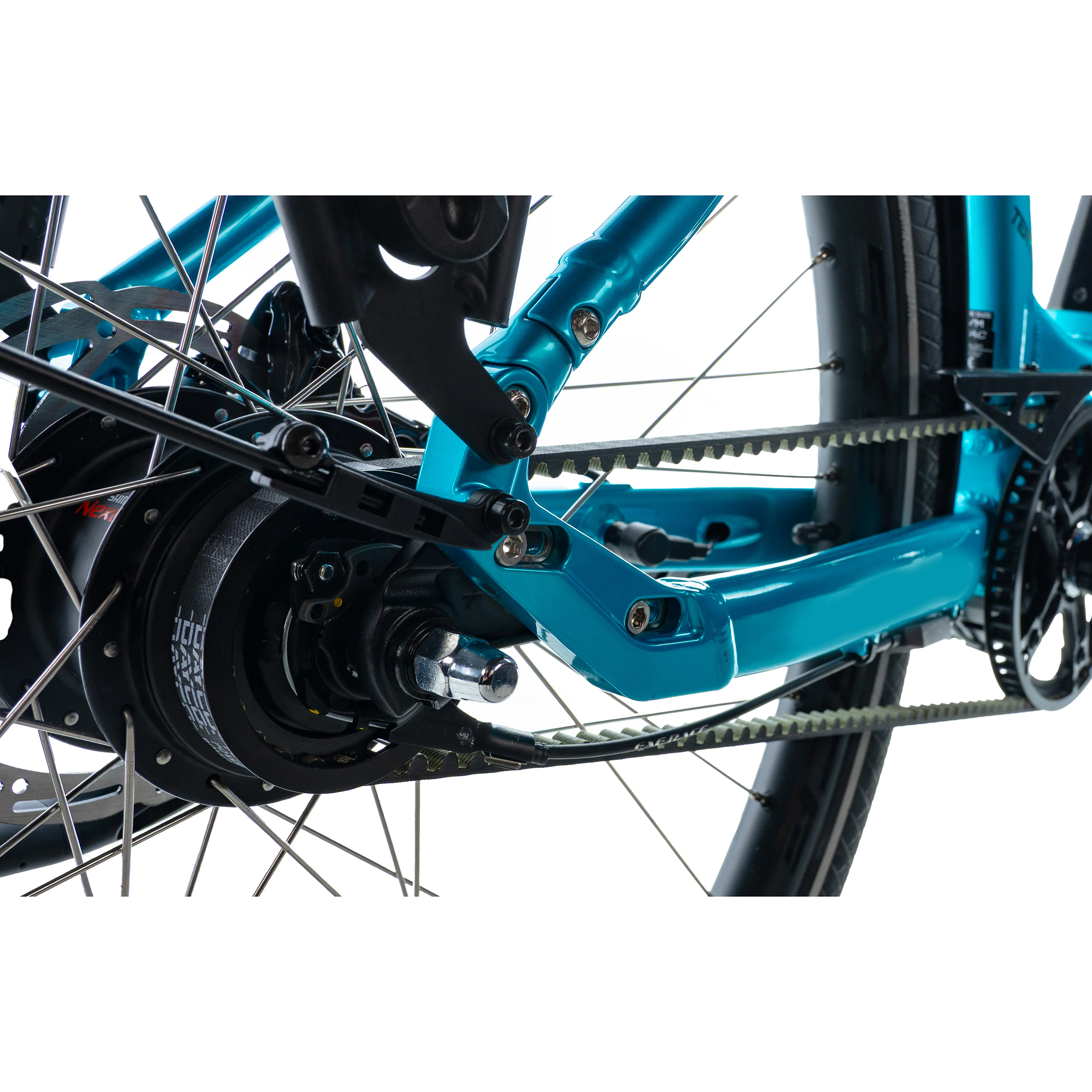Velo electrique-vae city 28 Leader Fox tertium 2025 mixte bleu clair 8V shimano nexus moteur central bafang M420 36V 80NM batterie 15AH (16,5'' - H42CM - taille s - pour adulte de 158CM à 168CM) - vue 5
