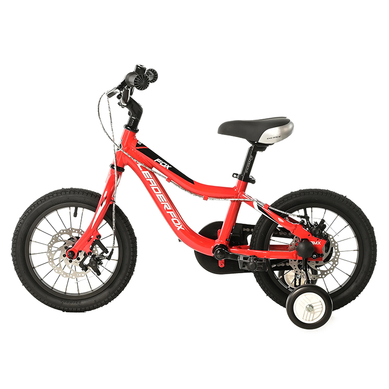 Velo musculaire enfant 14 pouces Leader Fox fox 2025 rouge monovitesse cadre alu (taille enfant jusqu'a 105CM) -mecanique a disque - vue 3