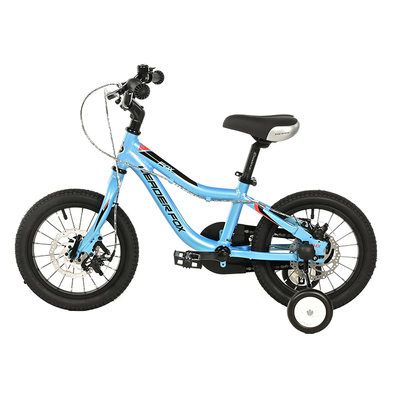 Velo musculaire enfant 14 pouces Leader Fox fox 2025 bleu clair monovitesse cadre alu (taille enfant jusqu'a 105CM) -mecanique a disque - vue 3
