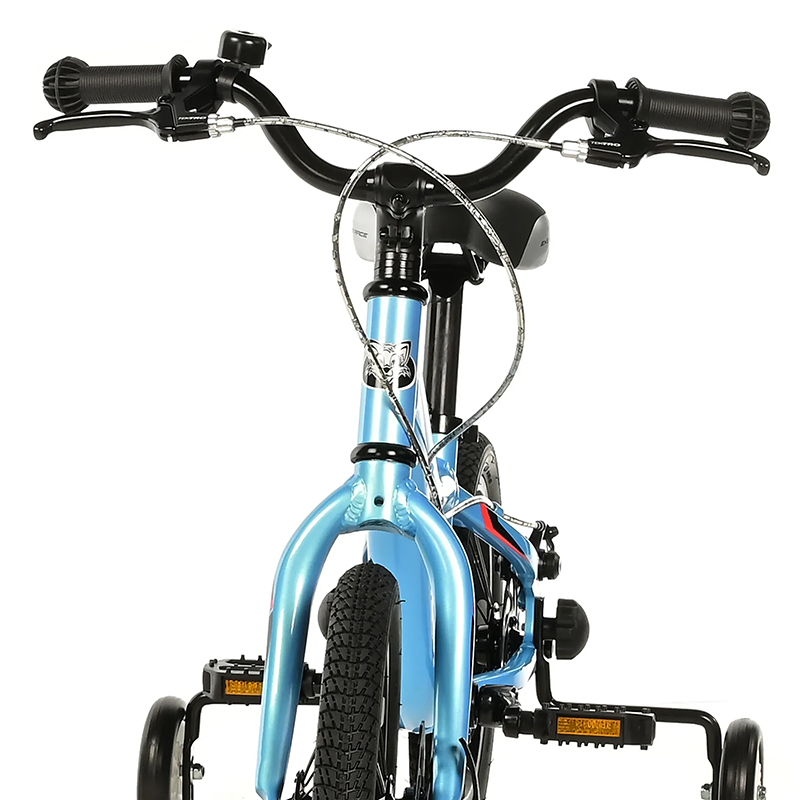 Velo musculaire enfant 14 pouces Leader Fox fox 2025 bleu clair monovitesse cadre alu (taille enfant jusqu'a 105CM) -mecanique a disque - vue 5