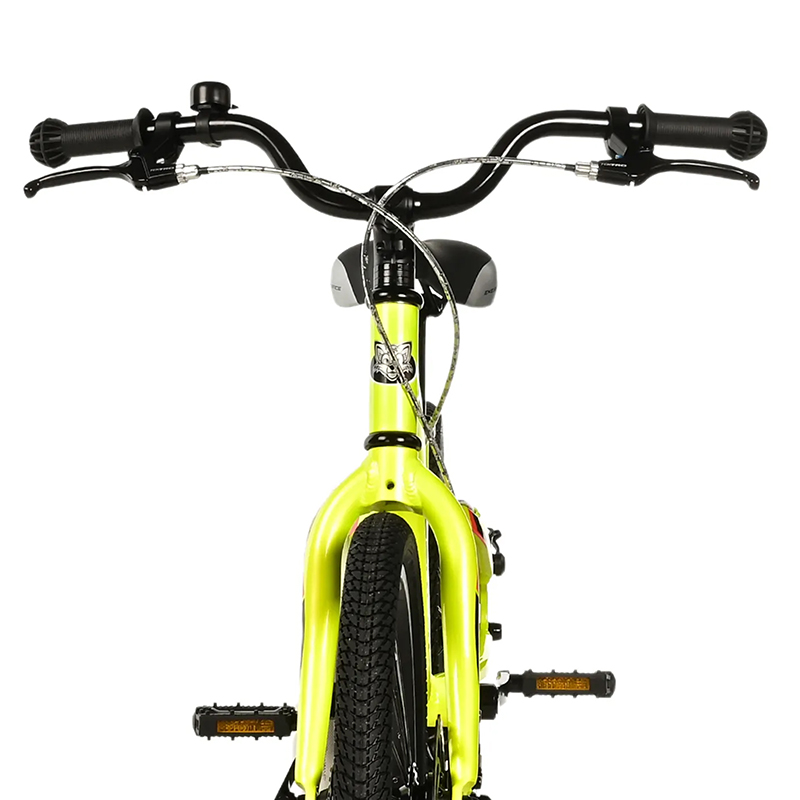 Vélo enfant 18 pouces Leader Fox Fox 2025 jaune monovitesse cadre alu freins à disque - vue 3