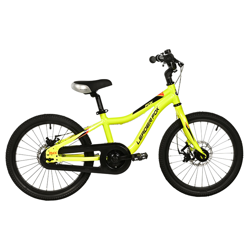 Vélo enfant 18 pouces Leader Fox Fox 2025 jaune monovitesse cadre alu freins à disque - vue 4