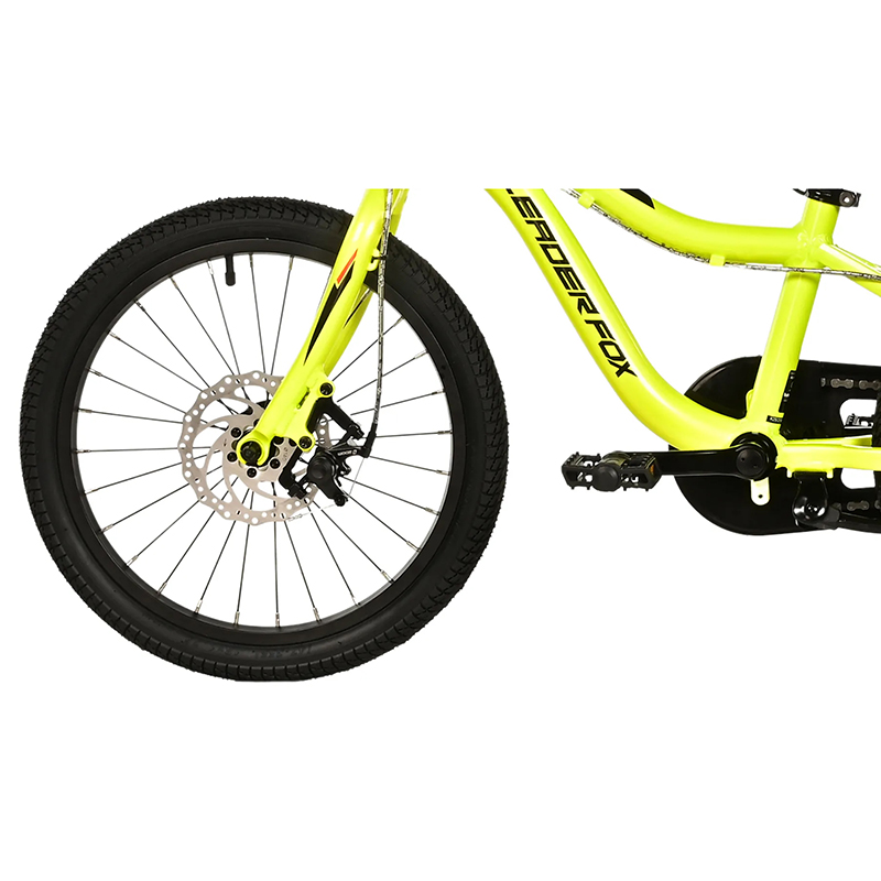 Vélo enfant 18 pouces Leader Fox Fox 2025 jaune monovitesse cadre alu freins à disque - vue 5