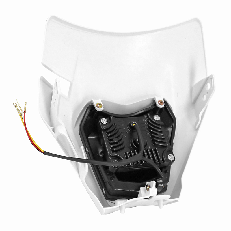 Plaque phare tête de fourche moto universel type KTM EXC 2.0 blanc homologué CE LED P2R - vue 4