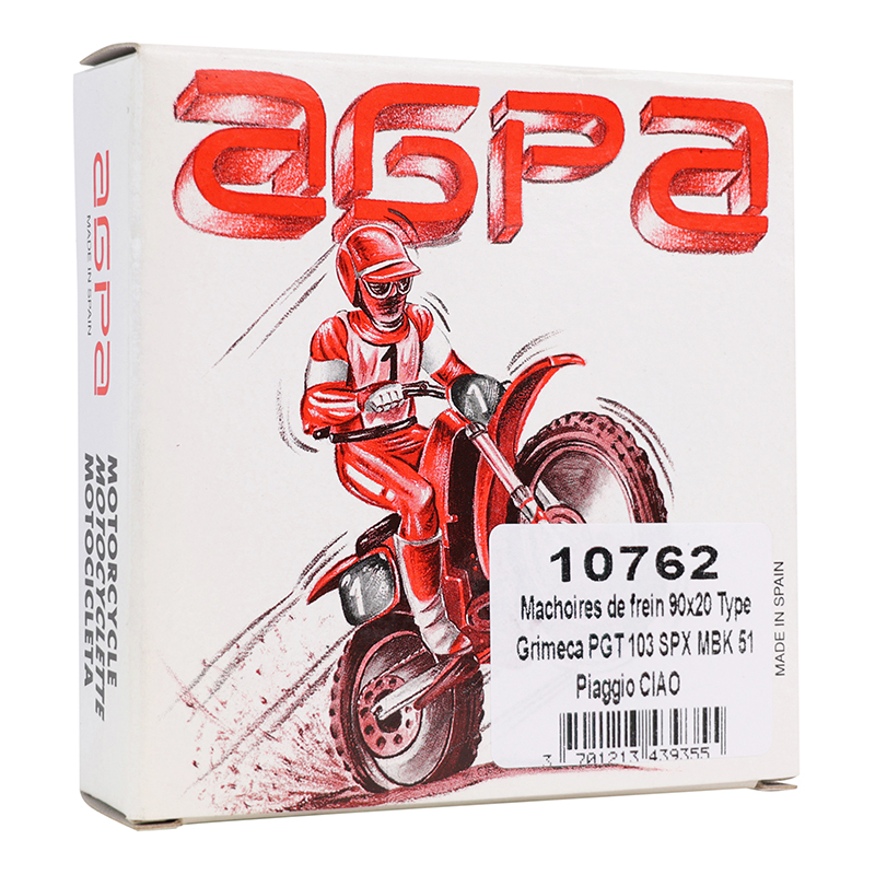 Machoire de frein cyclo adaptable piaggio ciao - MBK 51 - peugeot 103 SPX, RCX av et ar (type grimeca diam 90X18 MM) (vendu a la paire) -selection P2R - vue 3